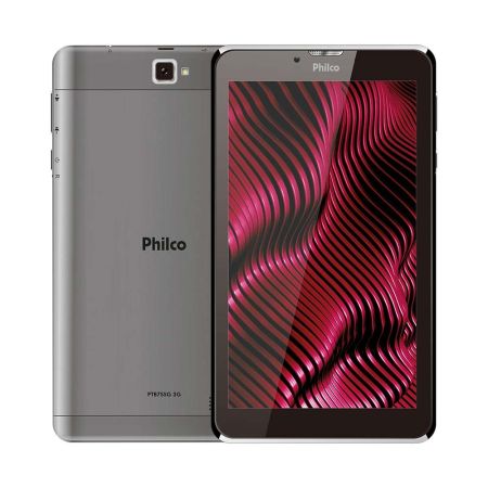 Tablet 7" PTB7SSG 3G Cinza, Android 9.0, Memória Interna 16GB, RAM 1GB, Bluetooth e Wi-Fi - Philco