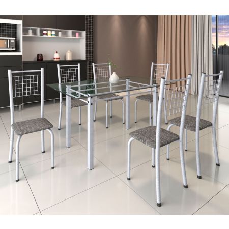 MESA IZA 013 6CAD PEROLA VD 140X75