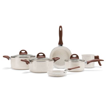 Conjunto Smart Plus Vanill c/ 6 Panelas - Pro Ceramic Premium, Cabos em Soft Touch - Brinox