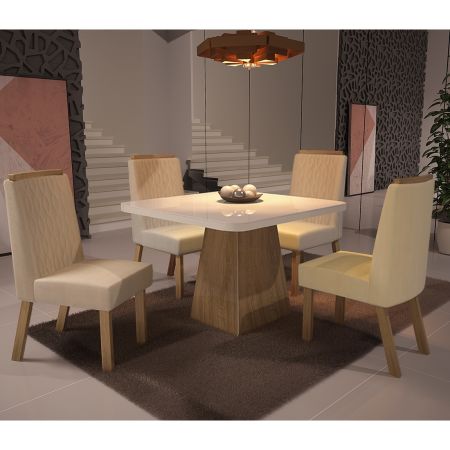 SALA DE JANTAR 4 CADEIRAS MALTA - AM/OFV51