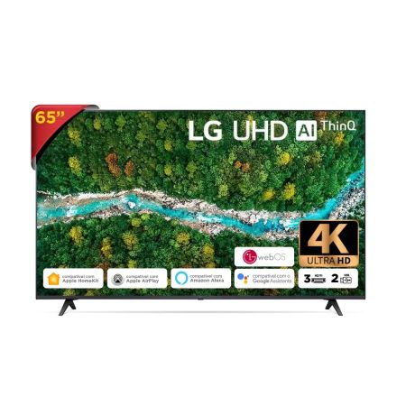 Smart TV 65" LED Ultra HD 4K UQ801C0SB, ThinQ AI, DTV, 3 HDMI, 2 USB e Wi-Fi - LG